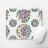 Hart en bloemen doodle kunst muis mat. muismat (Met muis)