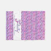 Hart en bloemen letter F Felicity naam betekent Fleece Deken (Voorkant (Horizontaal))