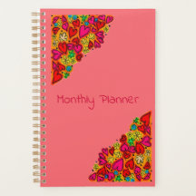 Hart en Bloemen Maandelijkse Planner