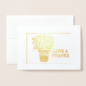 Hart en Bloemen Regeling Ingelijst Folie Kaarten (Voorkant met envelop)