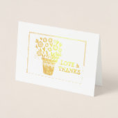 Hart en Bloemen Regeling Ingelijst Folie Kaarten (Voorkant)