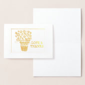 Hart en Bloemen Regeling Ingelijst Folie Kaarten (Display)