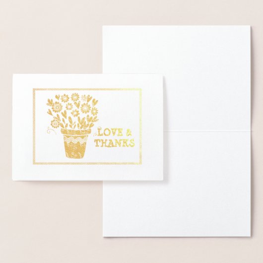 Hart en Bloemen Regeling Ingelijst Folie Kaarten (Display)