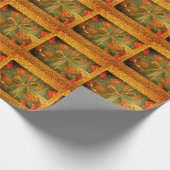 Hart en boog rood en groen glitter look cadeaupapier (Hoek)