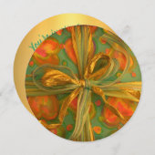 Hart en boog rood groen cadeau wrap kaart (Voorkant / Achterkant)