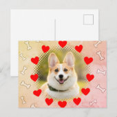 Hart en Bot Hond Lijst Print Briefkaart (Voorkant / Achterkant)
