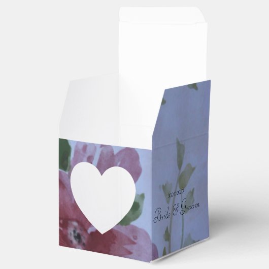 Hart en Bourgondië Huwelijksgunsten Bedankdoosjes (Geopend)