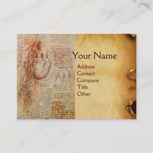 Hart- en bronchiale arteriën, arts, medisch visitekaartje (Voorkant)
