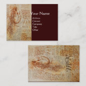 Hart en Bronchiale Arteries, medisch monogram Visitekaartje (Voorkant / Achterkant)