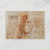 Hart en Bronchiale Arteries, medisch monogram Visitekaartje (Achterkant)