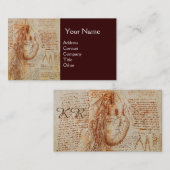 Hart en Bronchiale Arteries, medisch monogram Visitekaartje (Voorkant / Achterkant)