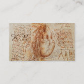 Hart en Bronchiale Arteries, medisch monogram Visitekaartje (Achterkant)