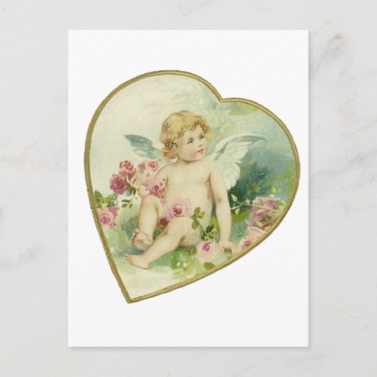 Hart en Cherub - Moederdag/Valentijn Feestdagenkaart (Voorkant)