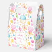 Hart- en Cupcakes heerlijk Waterverf patroon Bedankdoosjes (Geopend)