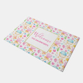 Hart- en Cupcakes heerlijk Waterverf patroon Deurmat (Schuin)