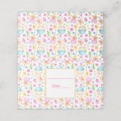 Hart- en Cupcakes heerlijk Waterverf patroon Plaatskaartje (Buitenkant ongevouwen)