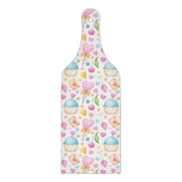 Hart- en Cupcakes heerlijk Waterverf patroon Snijplank