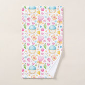 Hart- en cupcakes Waterverf-patroon Bad Handdoek (Handdoek)