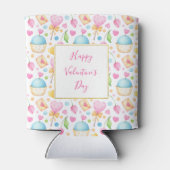 Hart- en cupcakes Waterverf-patroon Blikjeskoeler (Achterkant)