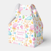 Hart- en Cupcakes Waterverf Pattern Birthday Bedankdoosjes (Voorkant Zijde)