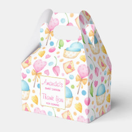 Hart- en Cupcakes Waterverf Pattern Birthday Bedankdoosjes