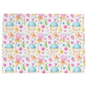 Hart- en Cupcakes Waterverf Pattern Birthday Groot Cadeauzakje (Achterkant)