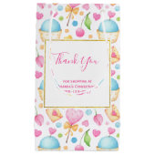 Hart en cupcakes Waterverf Pattern Business Klein Cadeauzakje (Voorkant)