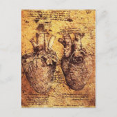 Hart en de bloedvaten, perkament briefkaart (Voorkant)