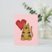 Hart en de de Gestreepte T-shirts en Giften van de Briefkaart (Staand voorkant)