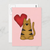 Hart en de de Gestreepte T-shirts en Giften van de Briefkaart (Voorkant / Achterkant)