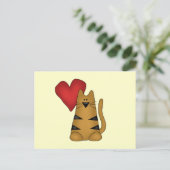 Hart en de de Gestreepte T-shirts en Giften van de Briefkaart (Staand voorkant)