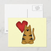 Hart en de de Gestreepte T-shirts en Giften van de Briefkaart (Voorkant / Achterkant)