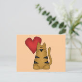 Hart en de de Gestreepte T-shirts en Giften van de Briefkaart (Staand voorkant)