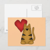 Hart en de de Gestreepte T-shirts en Giften van de Briefkaart (Voorkant / Achterkant)