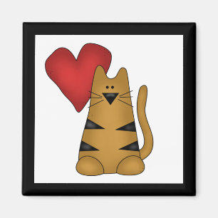 Hart en de de Gestreepte T-shirts en Giften van de Magneet