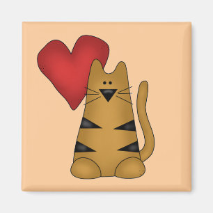 Hart en de de Gestreepte T-shirts en Giften van de Magneet