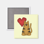 Hart en de de Gestreepte T-shirts en Giften van de Magneet (Voorkant / Achterkant)