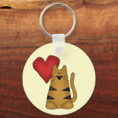 Hart en de de Gestreepte T-shirts en Giften van de Sleutelhanger (Voorkant)
