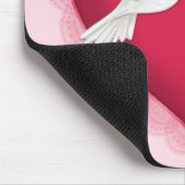 Hart en duven - Roze Muismat (Hoek)