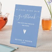 Hart en elegant script - Weddenschap Reclamebord Met Voetstuk (Insitu)