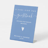 Hart en elegant script - Weddenschap Reclamebord Met Voetstuk (Voorkant)