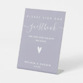 Hart en elegant script - Weddenschap Reclamebord Met Voetstuk (Voorkant)