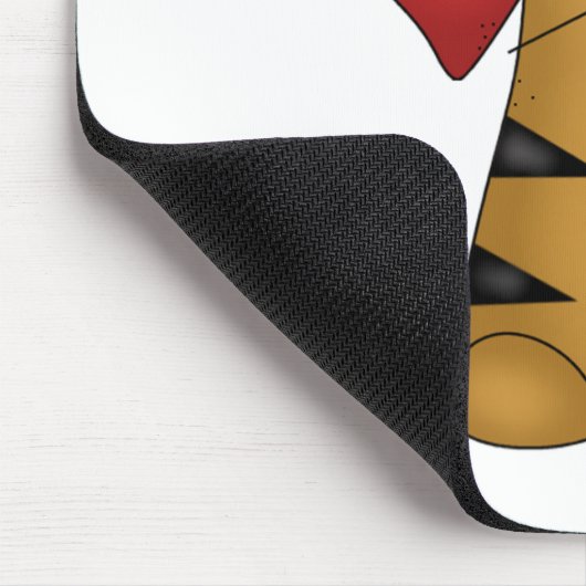 Hart en Gestreepte Kat Tshirts en Geschenken Muismat (Hoek)