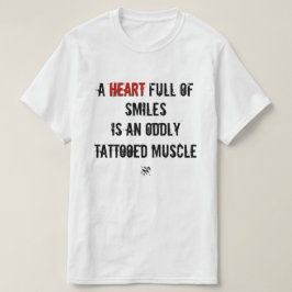 Hart en glimlachen t-shirt