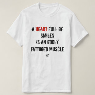 Hart en glimlachen t-shirt