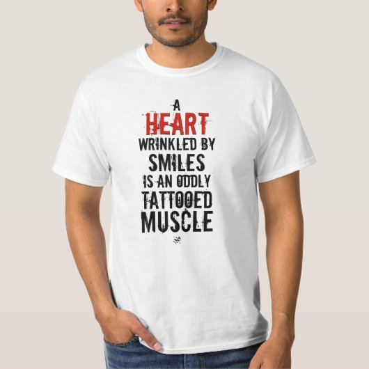 Hart en glimlacht v2 t-shirt (Voorkant)