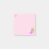 Hart en griep met Daisy op lichtroze Post-it® Notes (Voorkant)