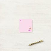 Hart en griep met Daisy op lichtroze Post-it® Notes (Op bureau)