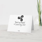 Hart en haard feestdagen kaart (Achterkant)
