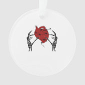 Hart en handen - Skelet Hart Handen Ornament (voorkant)